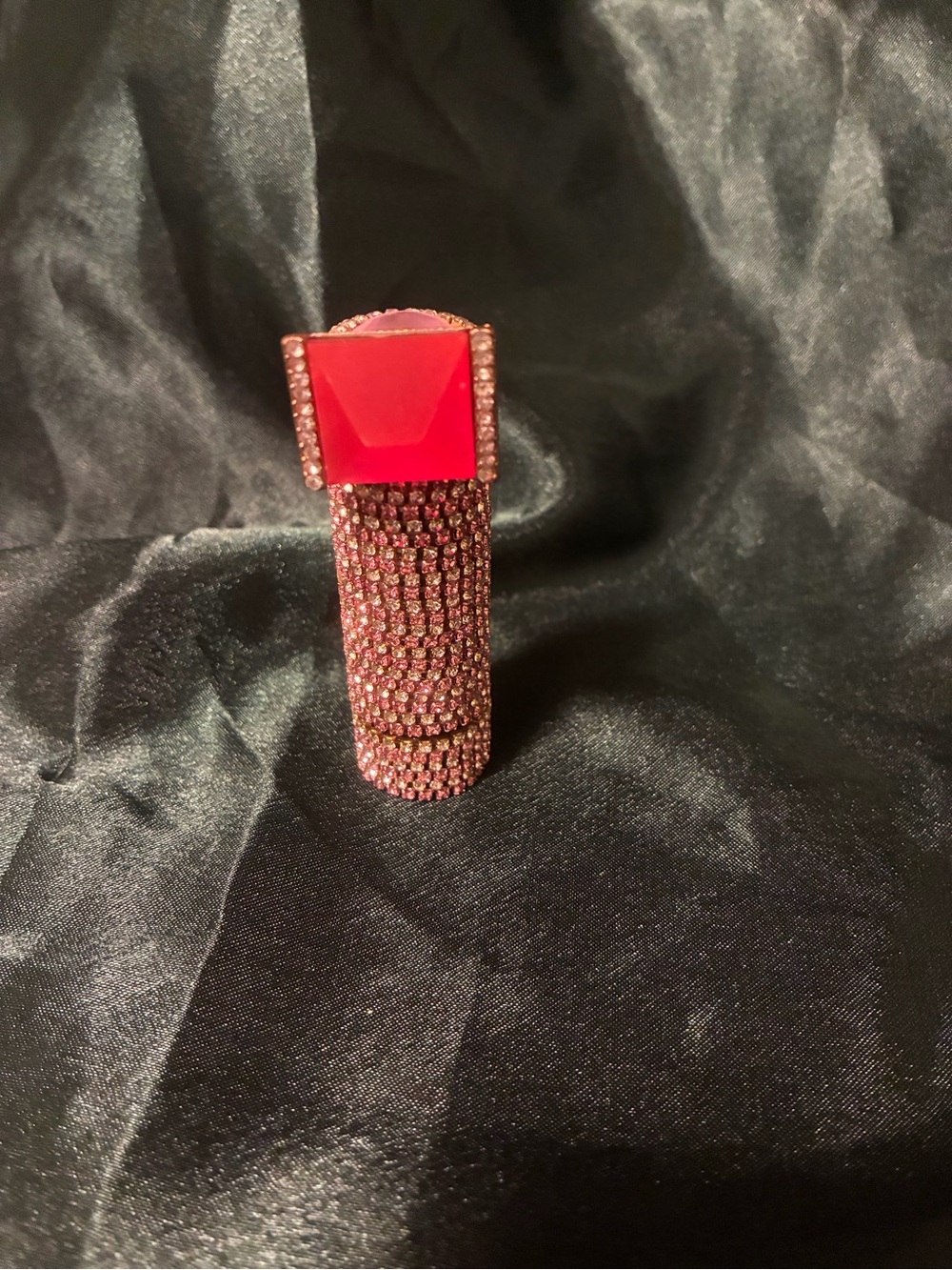 Rhinestone Pink lipstick made by me.